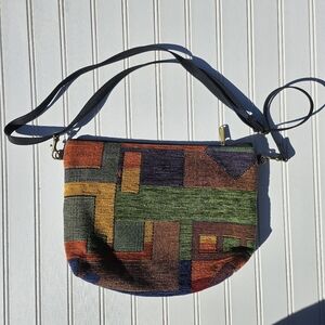 Danny K. Beverly Hills Tapestry Crossbody Bag Made in USA Geometric Boho